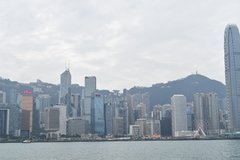 Hong Kong Daytime Skyline From Victoria Harbor