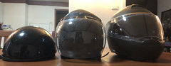My 3 helmets