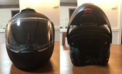 Dom's Schuberth C4 Pro modular helmet - Closed and Open